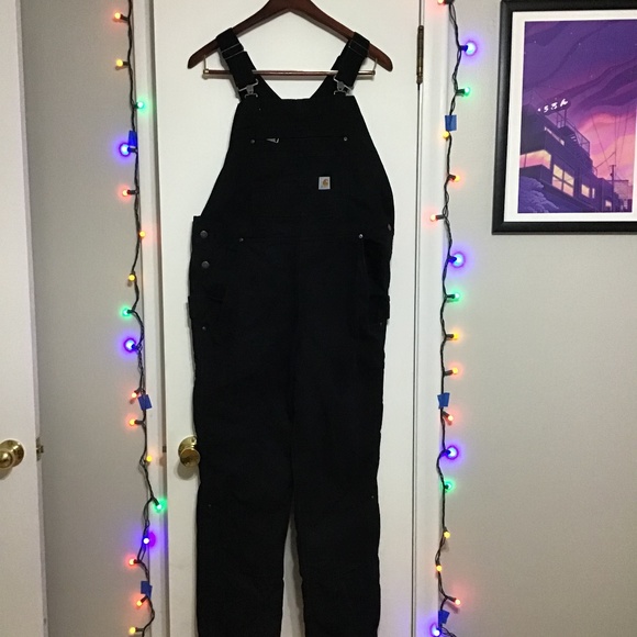 Carhartt Womens Quilt Lined Washed Duck Bib Overall - Picture 1 of 6